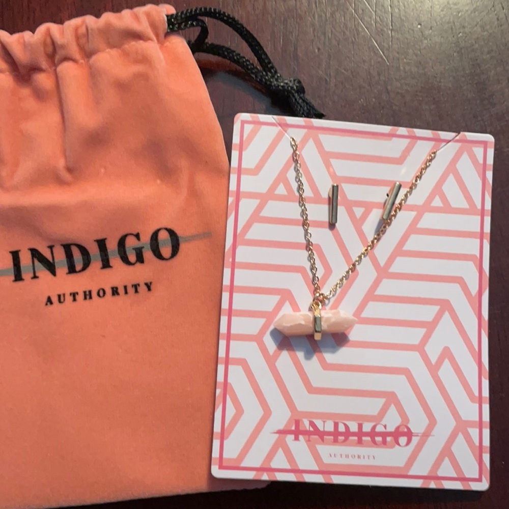 Indigo Authority Necklace and Earrings